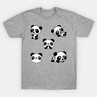 Cute And Playful Panda Sticker Pack T-Shirt